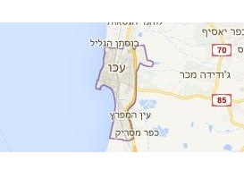 מפה עבור שירותי מנעולן בעכו